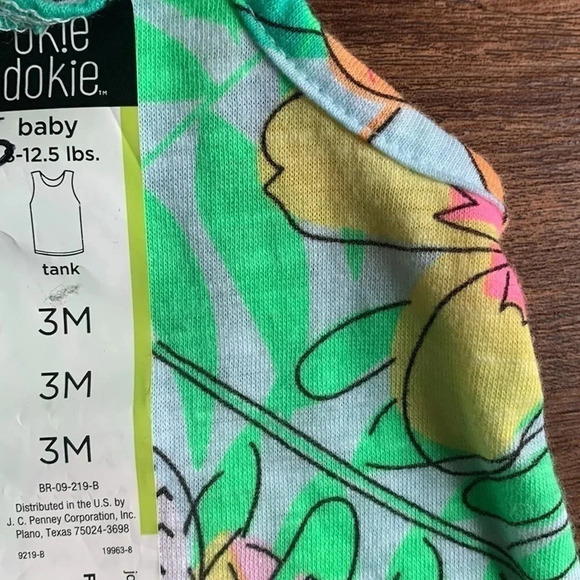 Okie Dokie Floral Infant Baby Girls Top 3 Months NWT - Picture 4 of 5